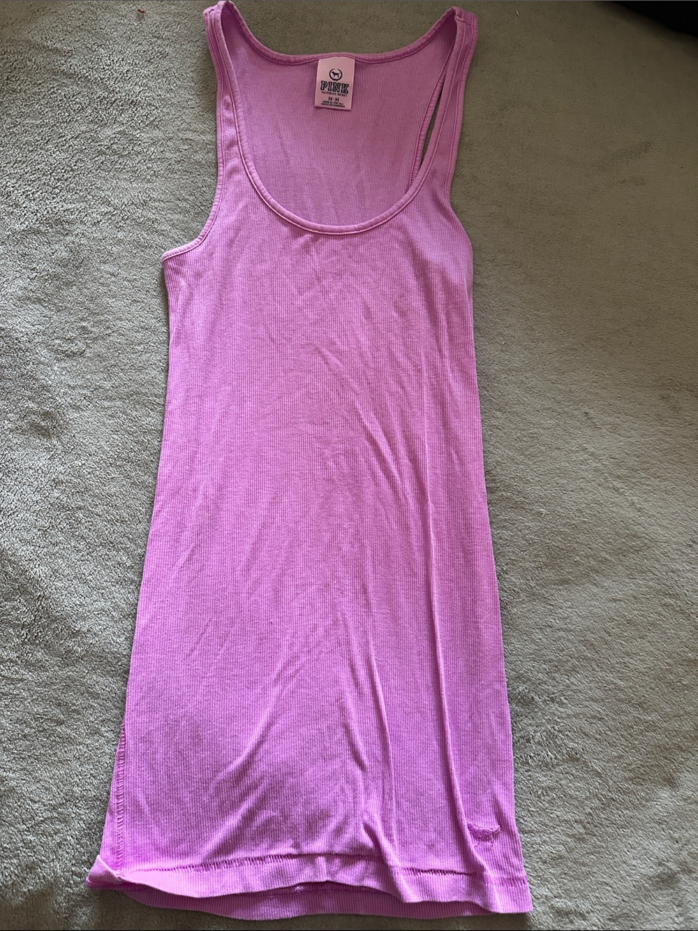 PINK Purple ribbed Tank top